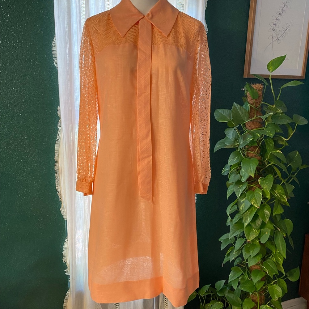 Vintage 60’s R&k Originals Peach Dress